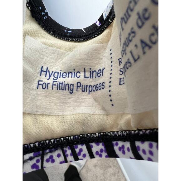 Women's Swim Solutions Black Printed Tummy Control One Shoulder Swimsuit 8 - Picture 6 of 7